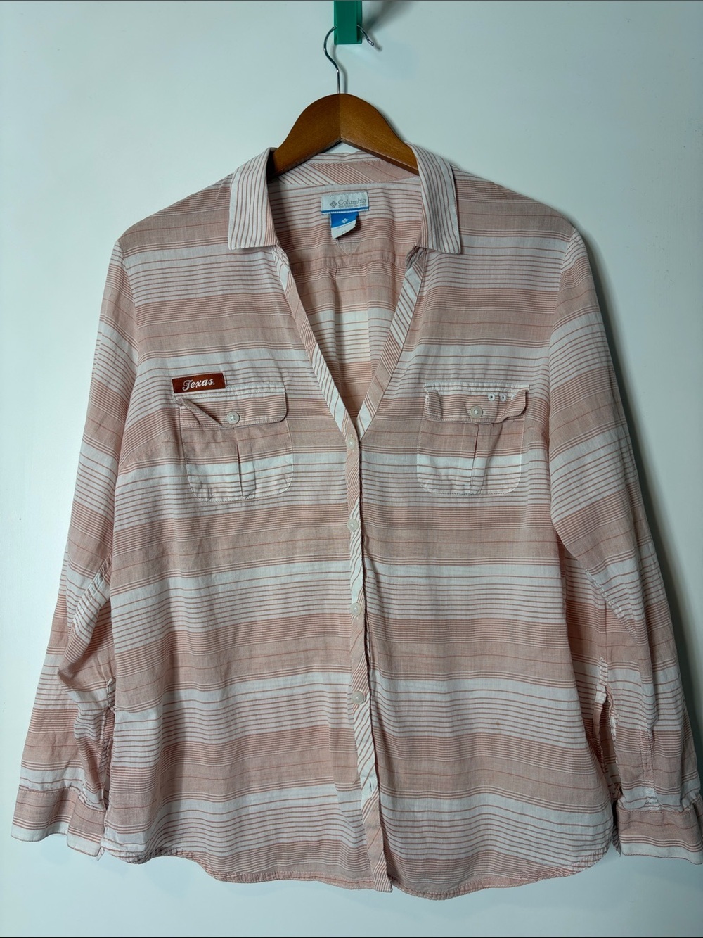 Texas Longhorns UT Columbia button down convertible top size xl